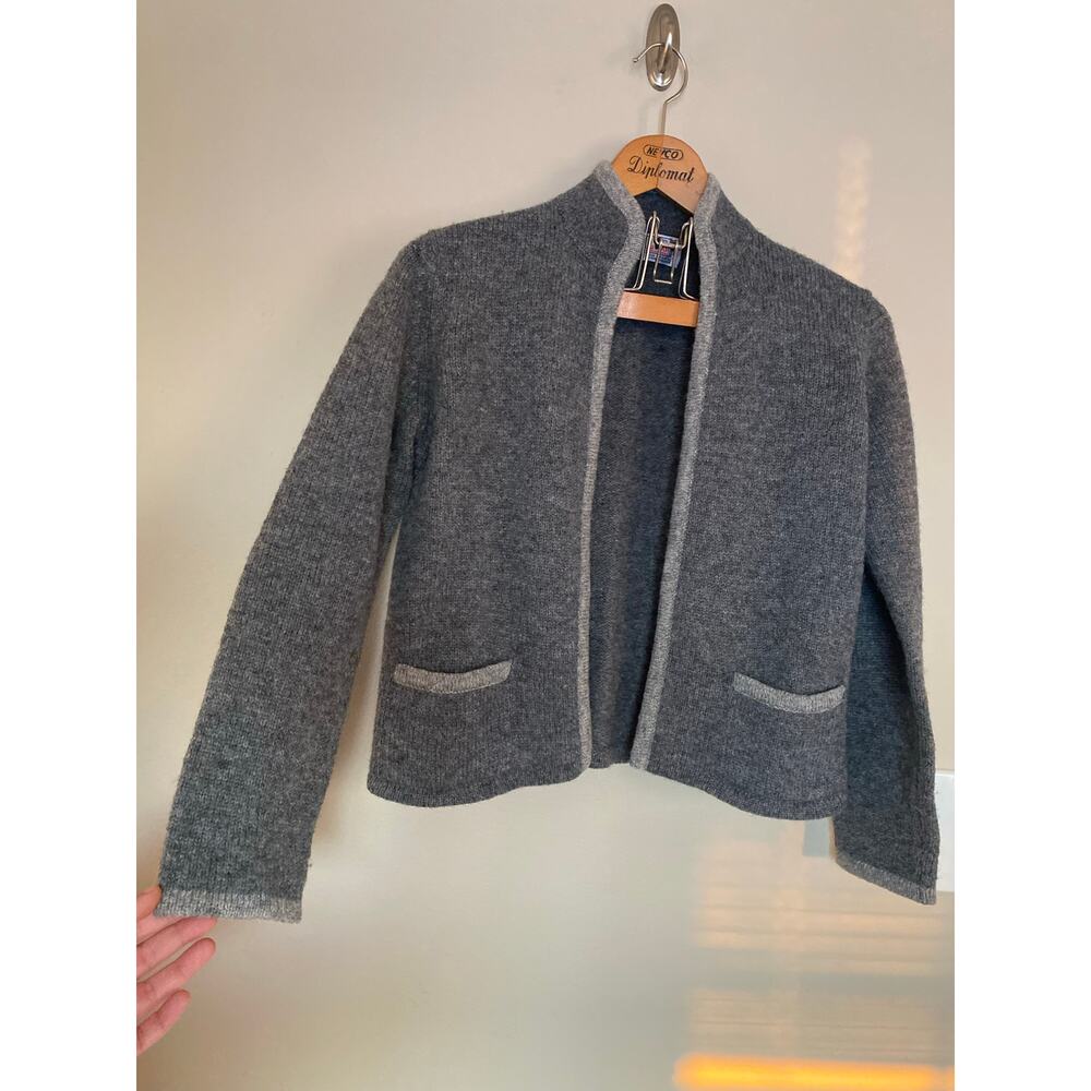 Braemar Vintage Shetland Wool Cardigan Gray Women’s Small